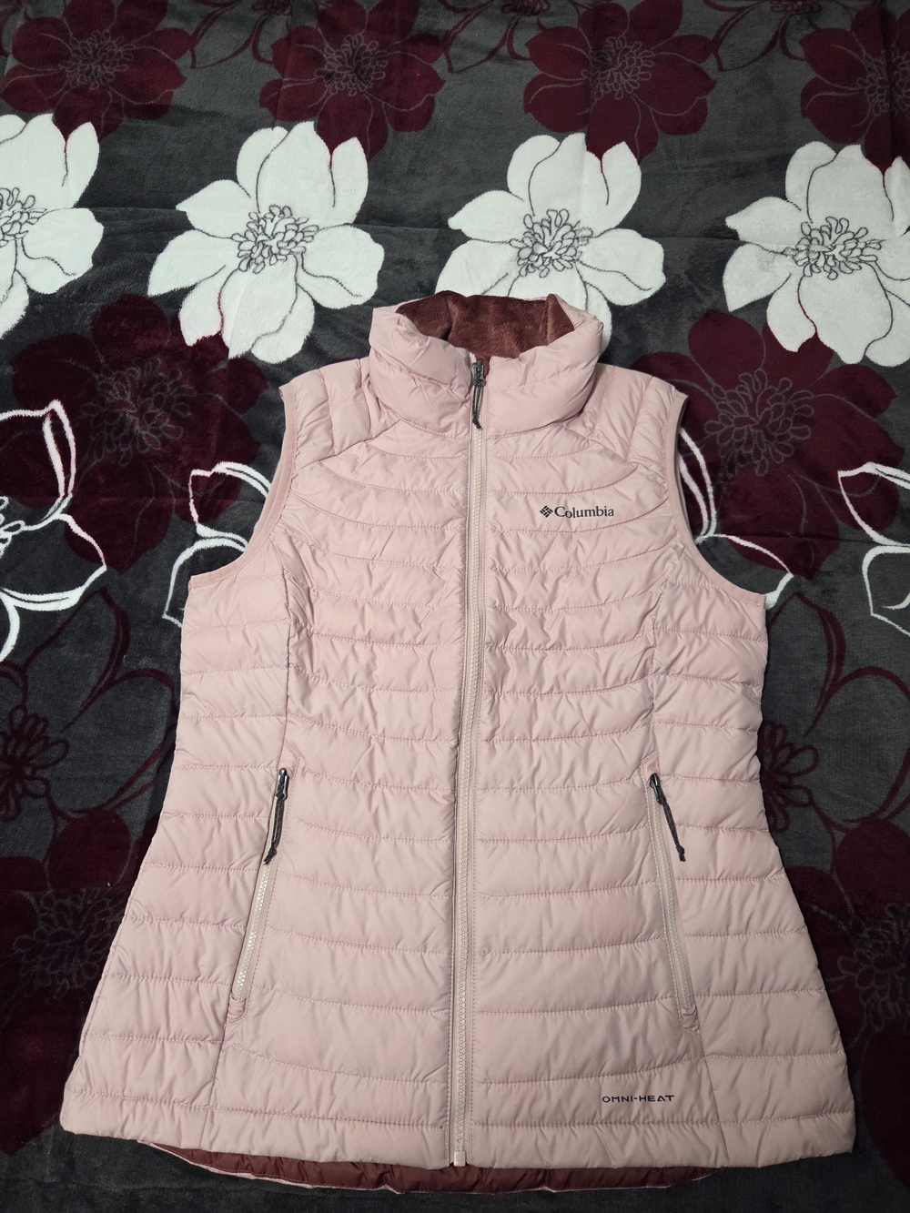 Columbia Women's Light Pink Omni-Heat Quilted Vest